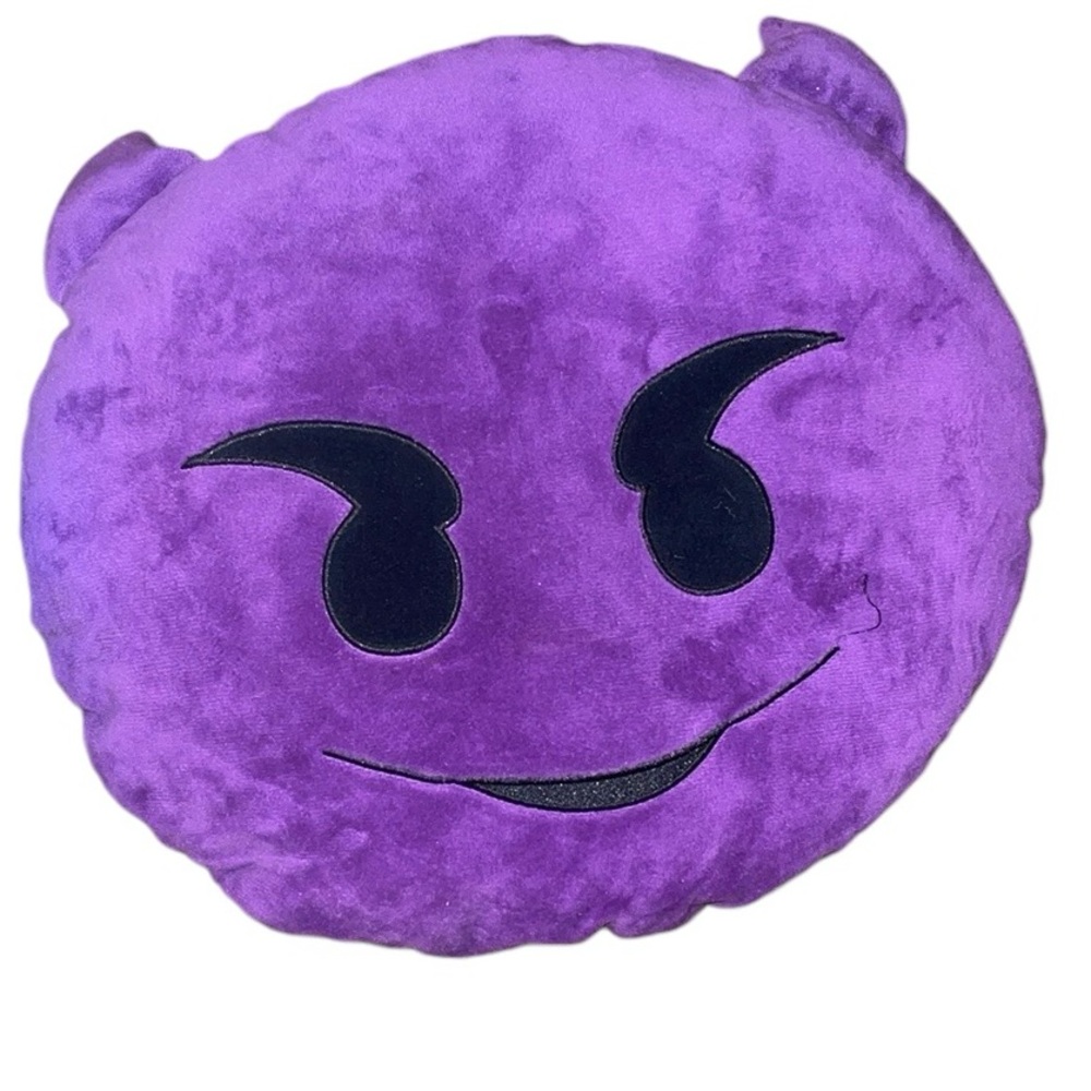•EMOJI•NIB PURPLE DEVIL EMJOI CHARACTER PLUSHIE/PILLOW